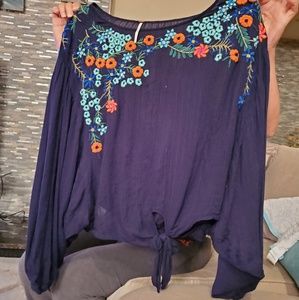 Free People Floral Blouse